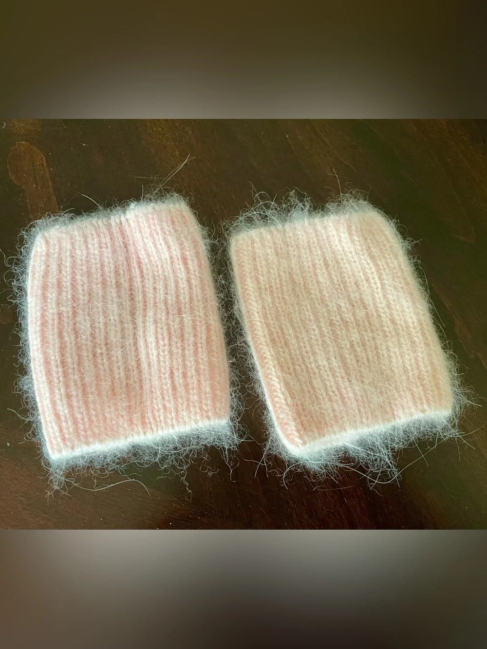Vintage 1950s Super Soft Mohair or Angora Wrist/Ankle Warmers or Boot Cuffs